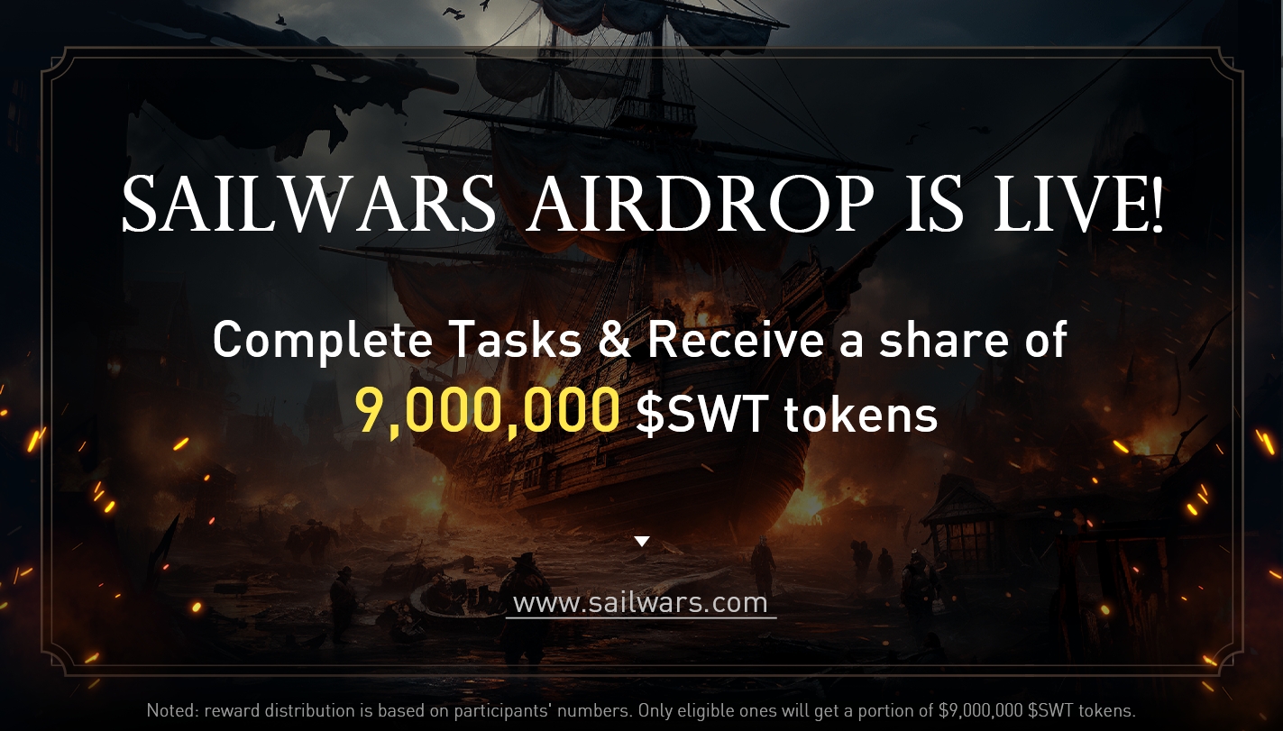 dot.GAMING Studio Announces Exciting Airdrop Events for the Highly Anticipated Web3 Game, Sailwars