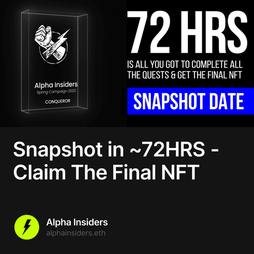 Snapshot in ~72HRS - Claim The Final NFT