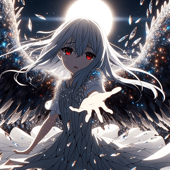 One scene style of reaching out in anime