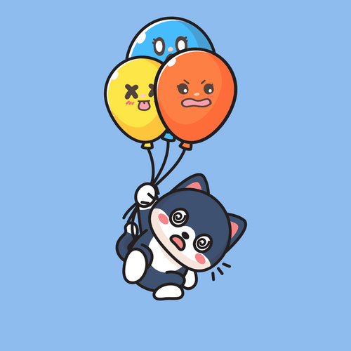 Floating Balloon Faces