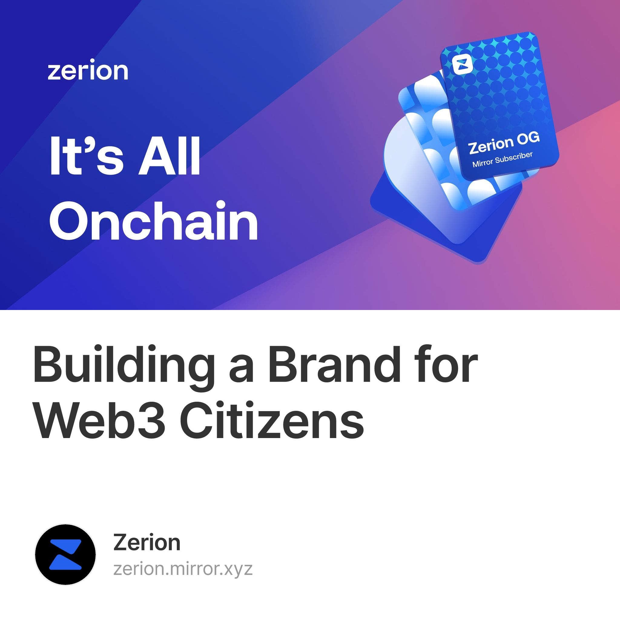 Building a Brand for Web3 Citizens