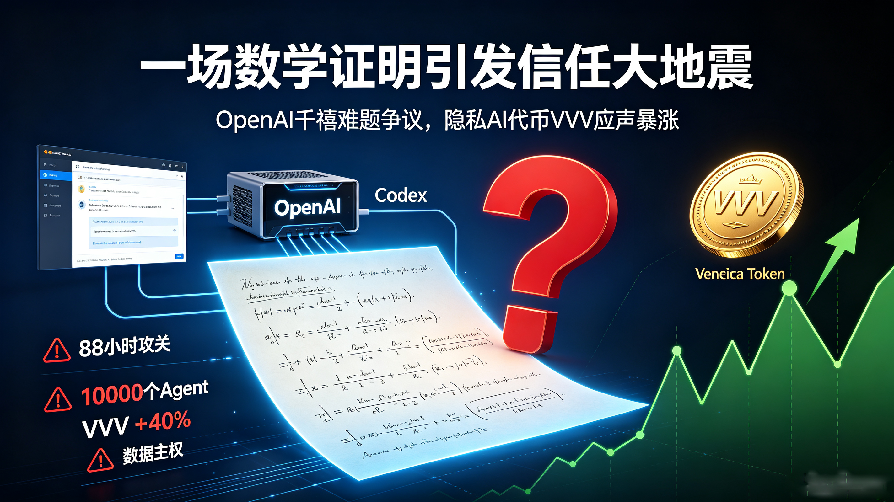 一场数学证明引发信任大地震：OpenAI千禧难题争议，隐私AI代币VVV应声暴涨