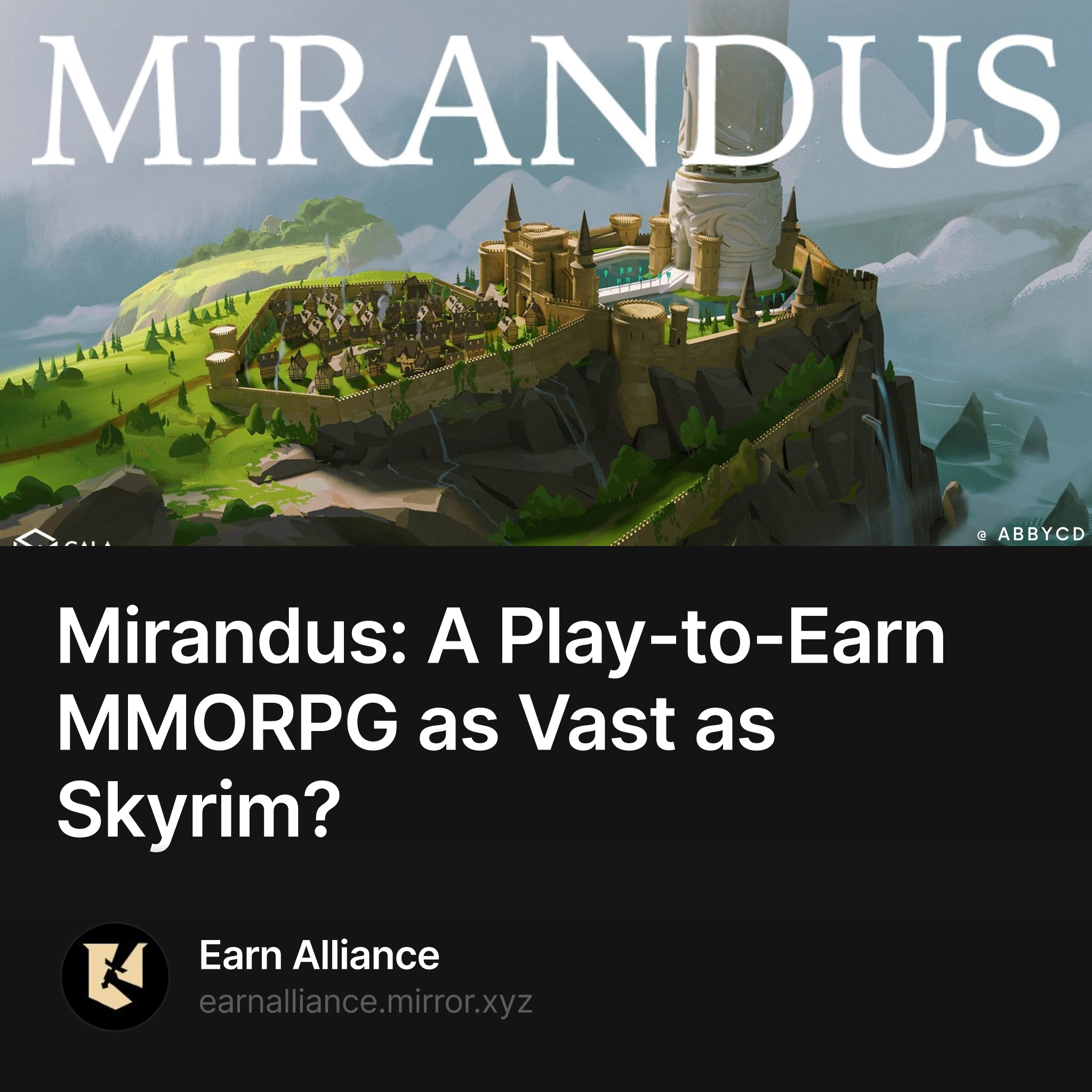 Mirandus: A Play-to-Earn MMORPG as Vast as Skyrim?