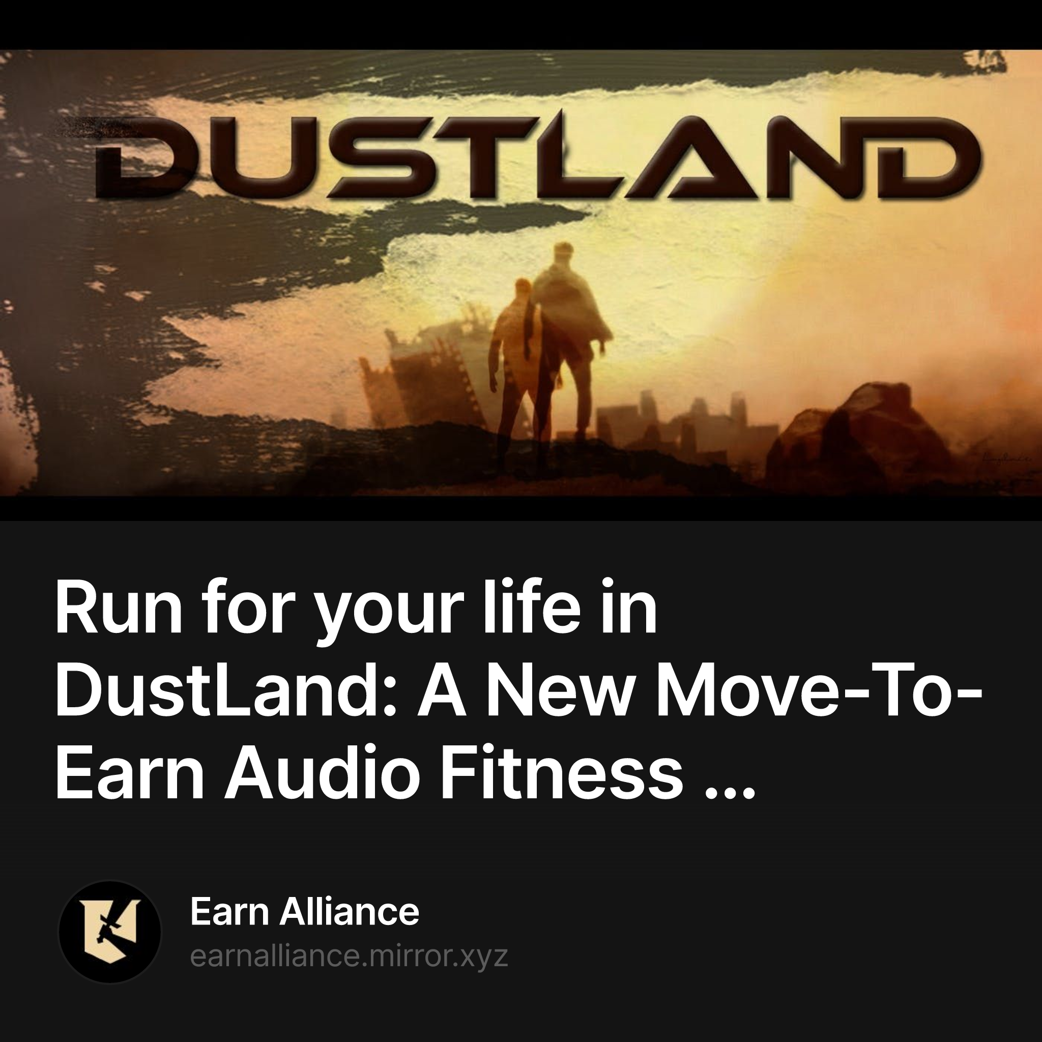 Run for your life in DustLand: A New Move-To-Earn Audio Fitness …