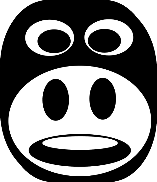 spooky disfigured face