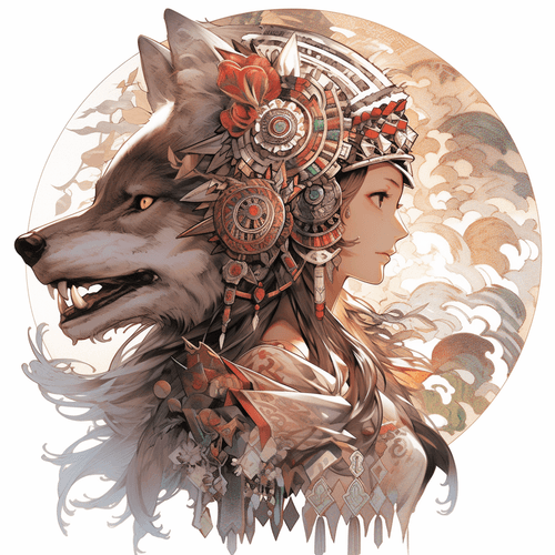 SILHOUETTES OF FANTASY WOLF