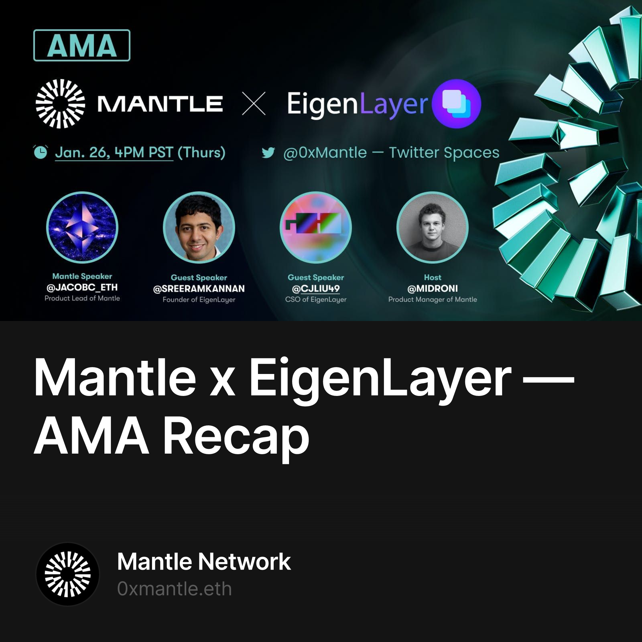Mantle x EigenLayer — AMA Recap