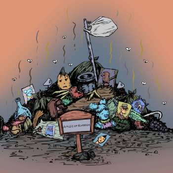 A piles of rubbish