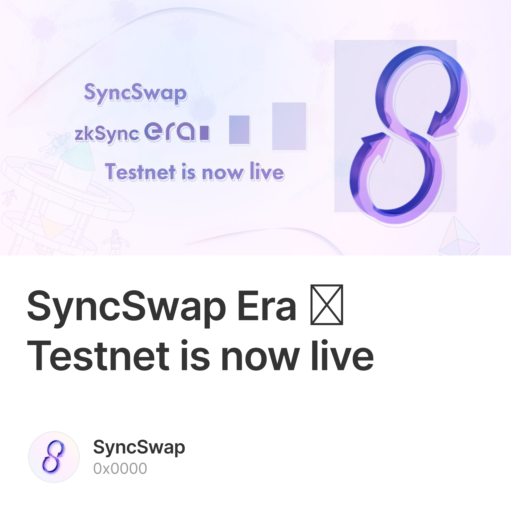 SyncSwap Era ∎ Testnet is now live