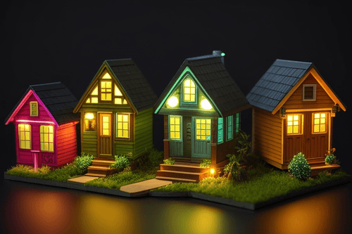 LED tiny Houses by Base