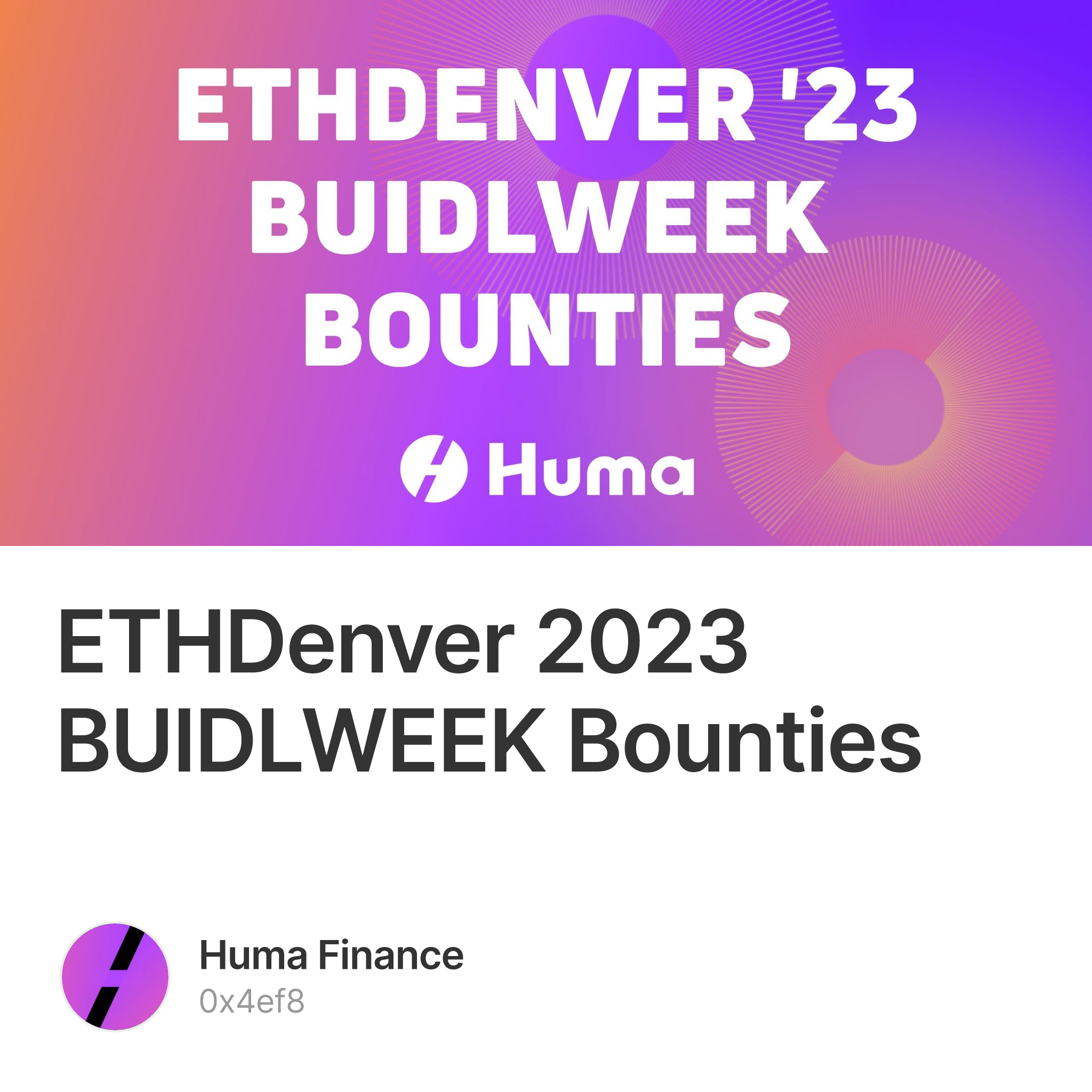 ETHDenver 2023 BUIDLWEEK Bounties