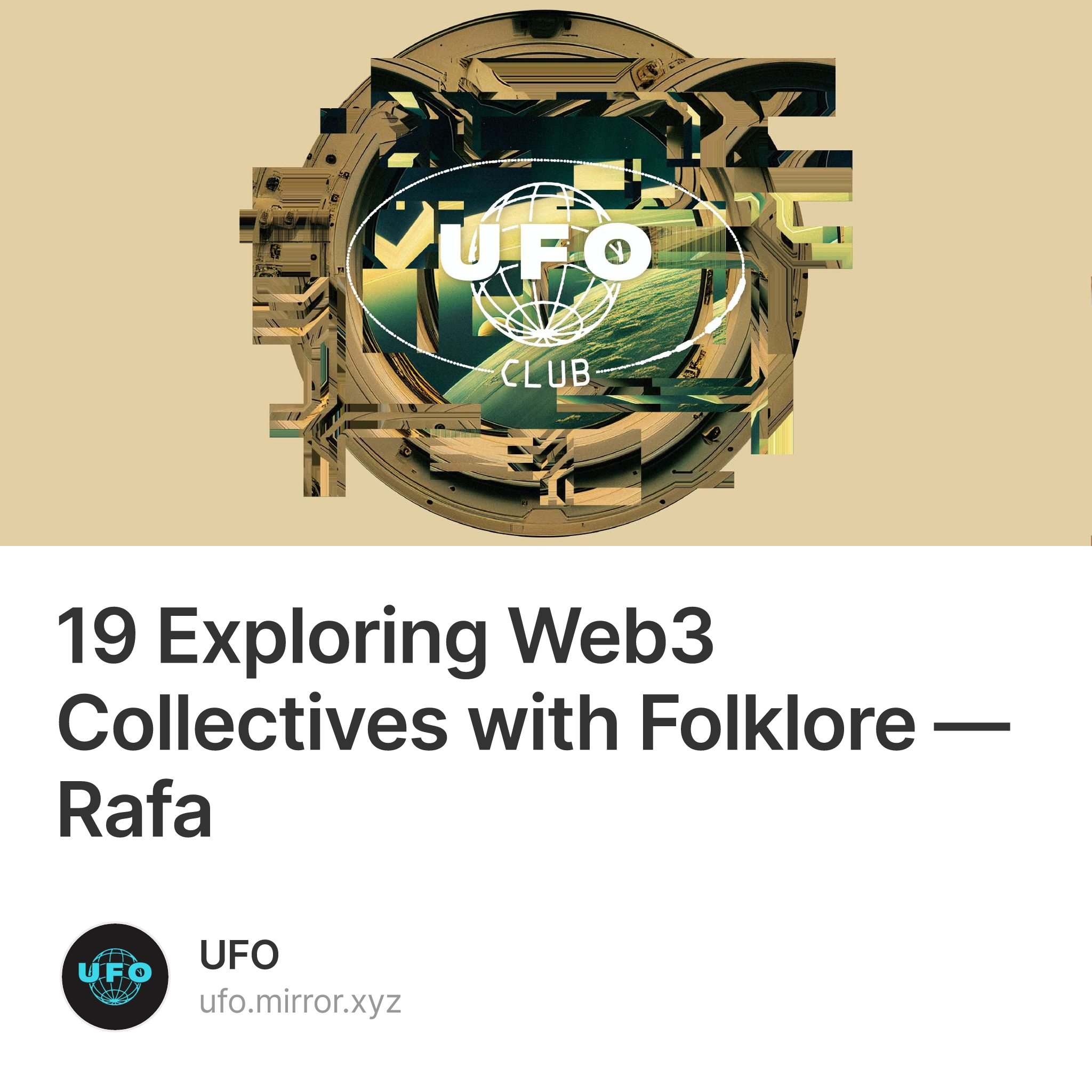 19 Exploring Web3 Collectives with Folklore — Rafa