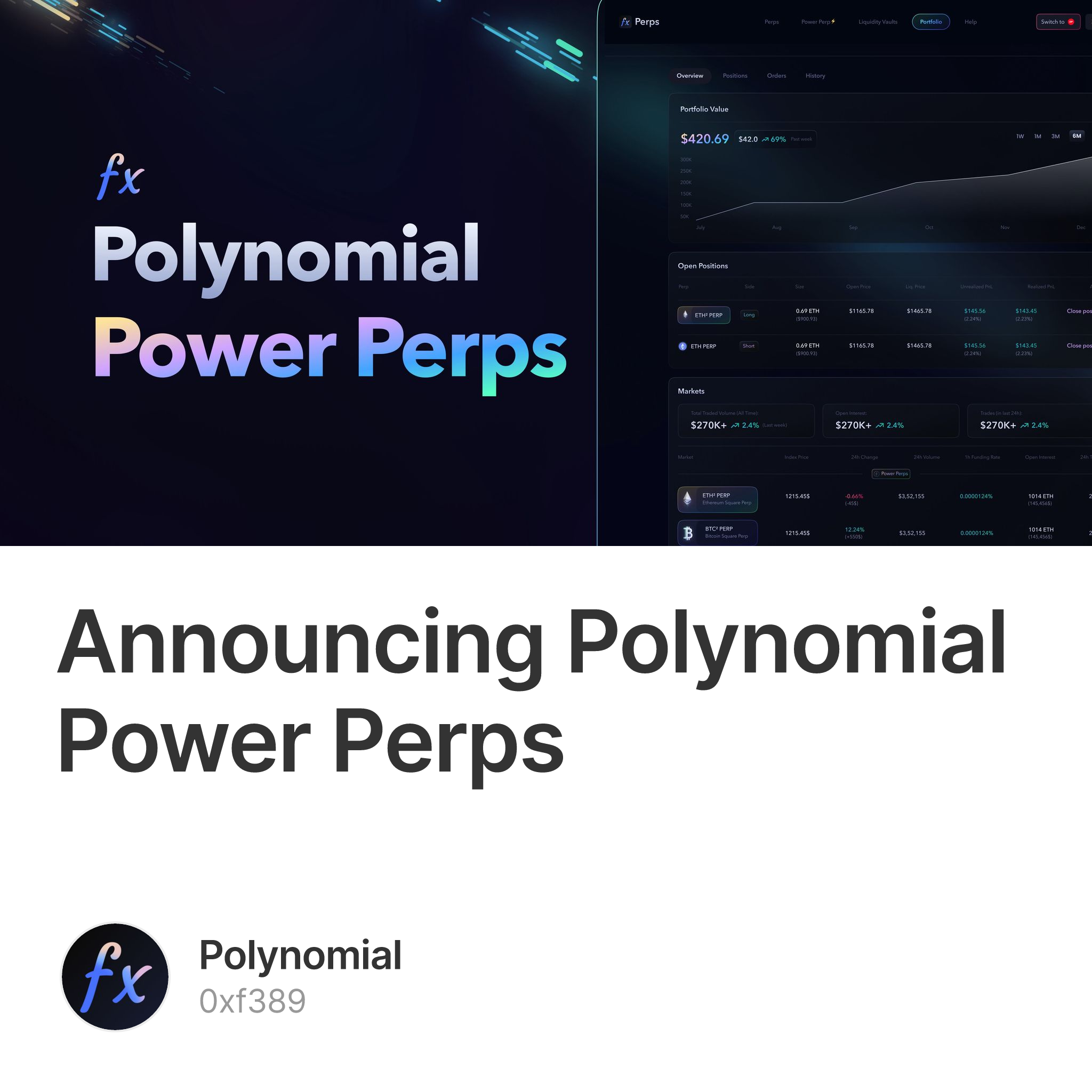 Announcing Polynomial Power Perps