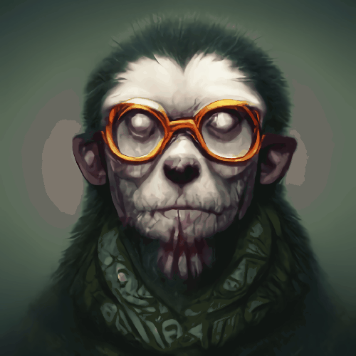 Zombie monkey - artist Oliver Delbo