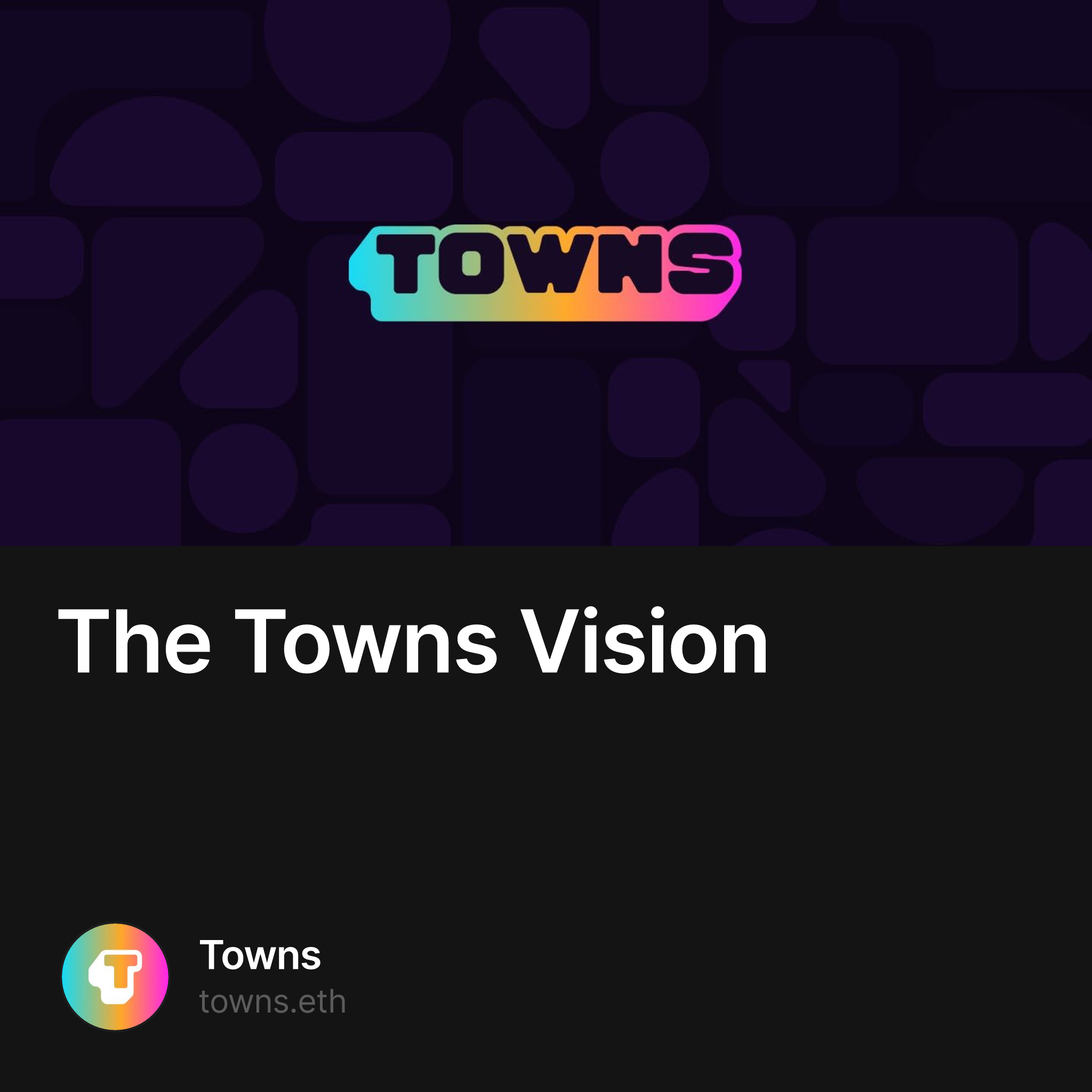 The Towns Vision 