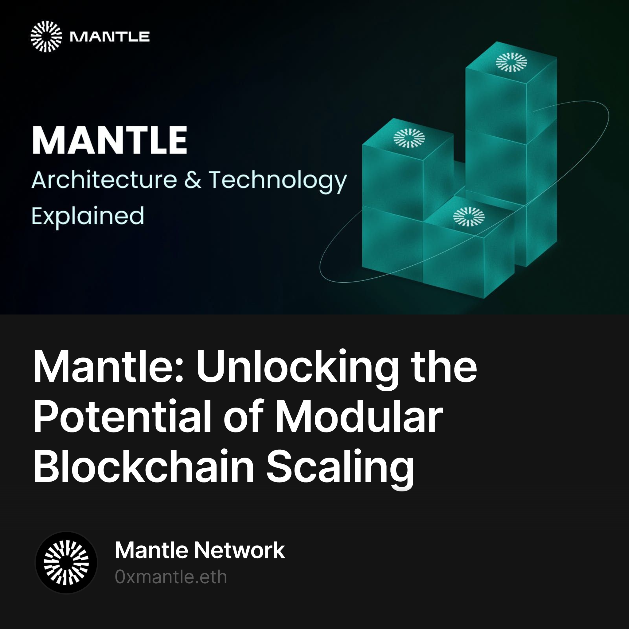 Mantle: Unlocking the Potential of Modular Blockchain Scaling