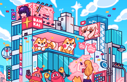 She, Shiba & the Scenery.