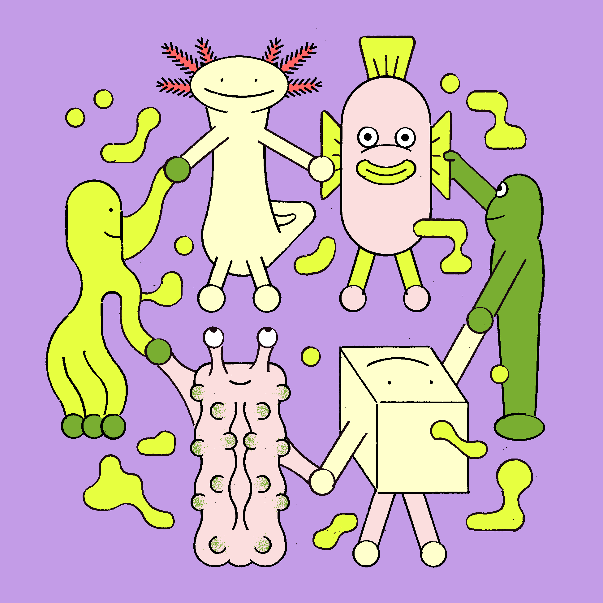 Squid Squad Star Dance by Jay Daniel Wright