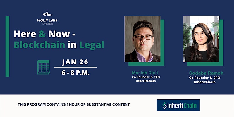WLC CPD Webinar: Here & Now - Blockchain in Legal