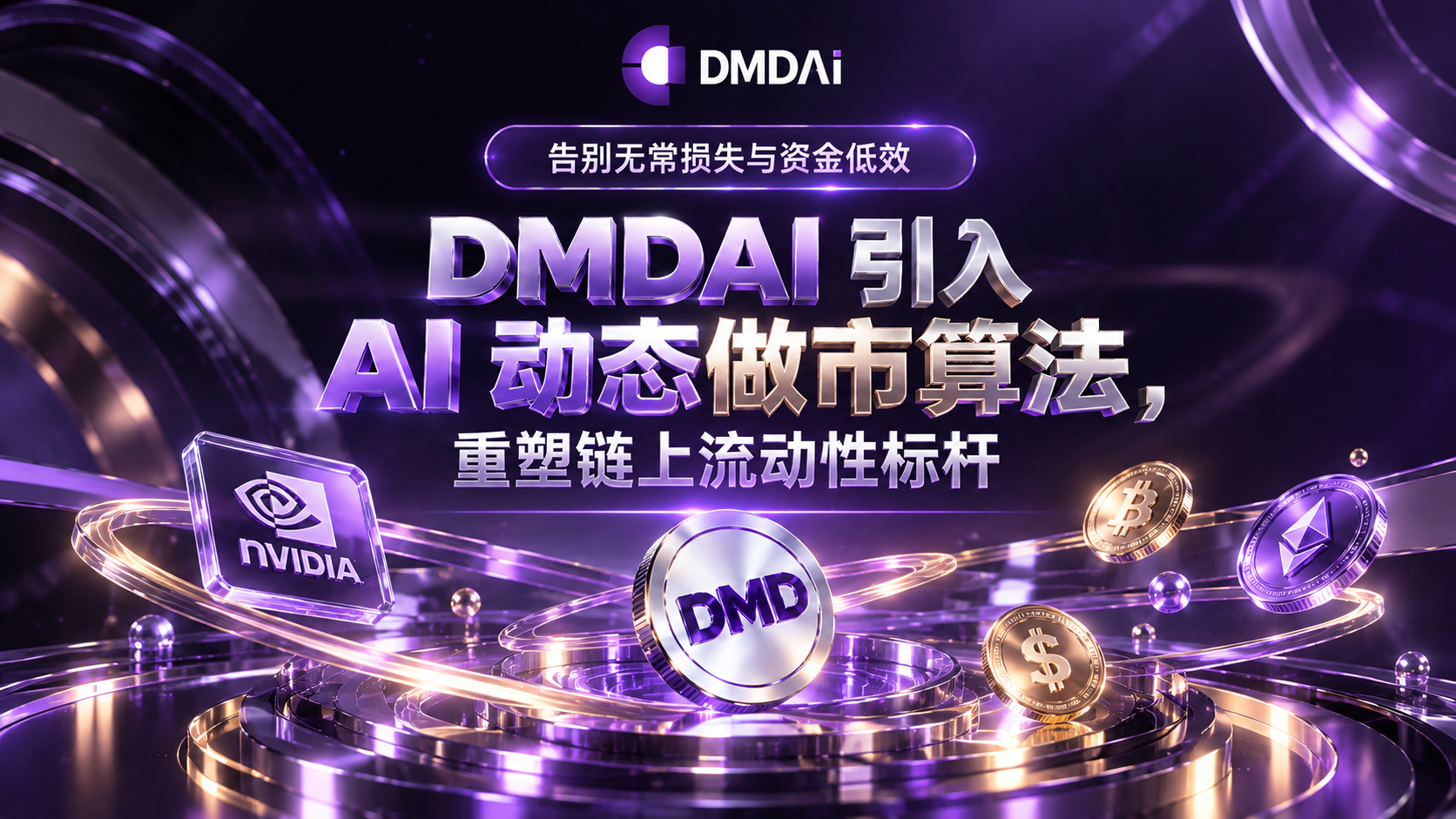 告别无常损失与资金低效：DMDAI 引入 AI 动态做市算法，重塑链上流动性标杆