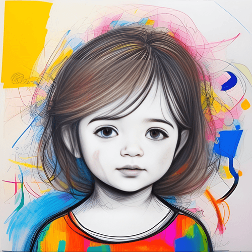 Llittle child's scribbles AI
