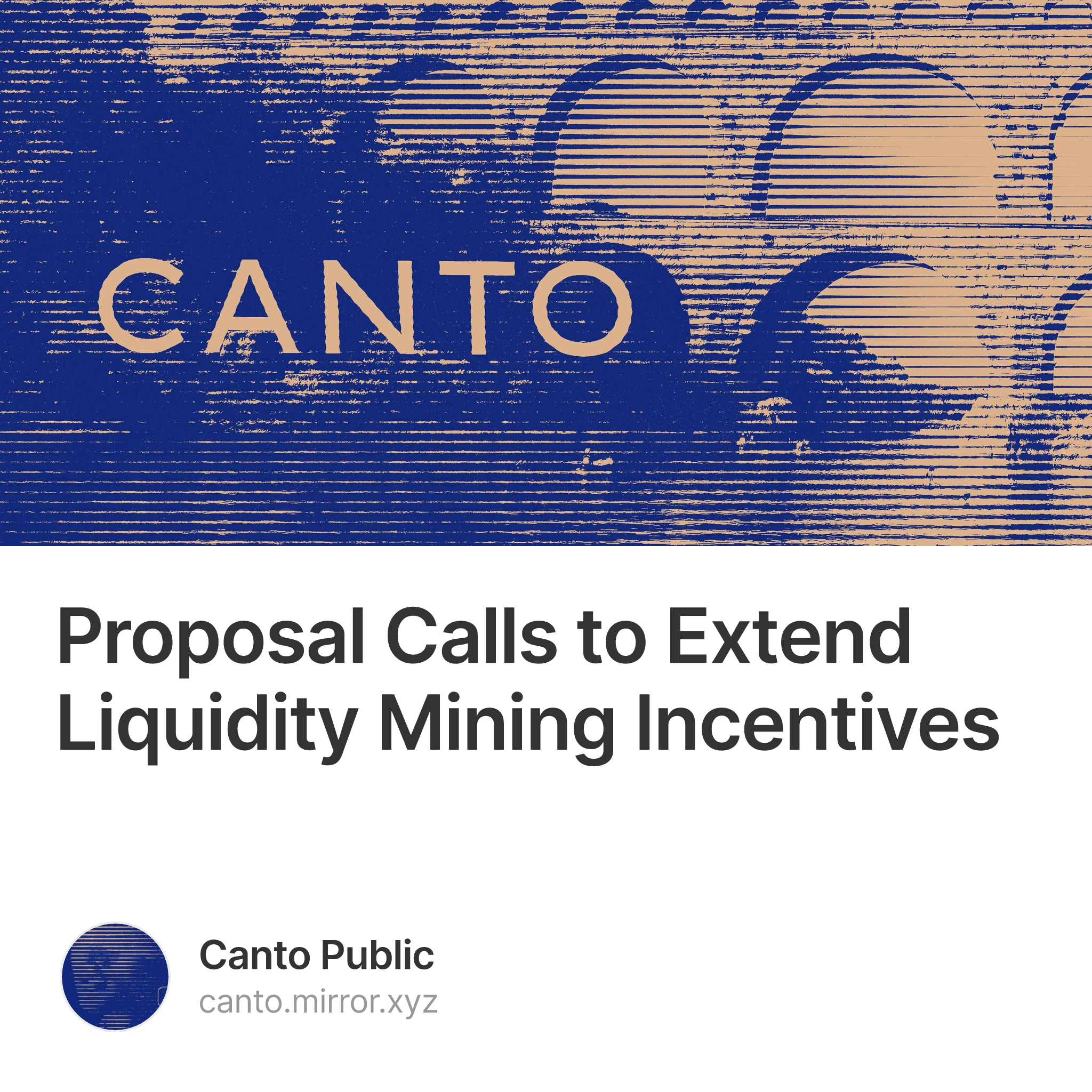 Proposal Calls to Extend Liquidity Mining Incentives