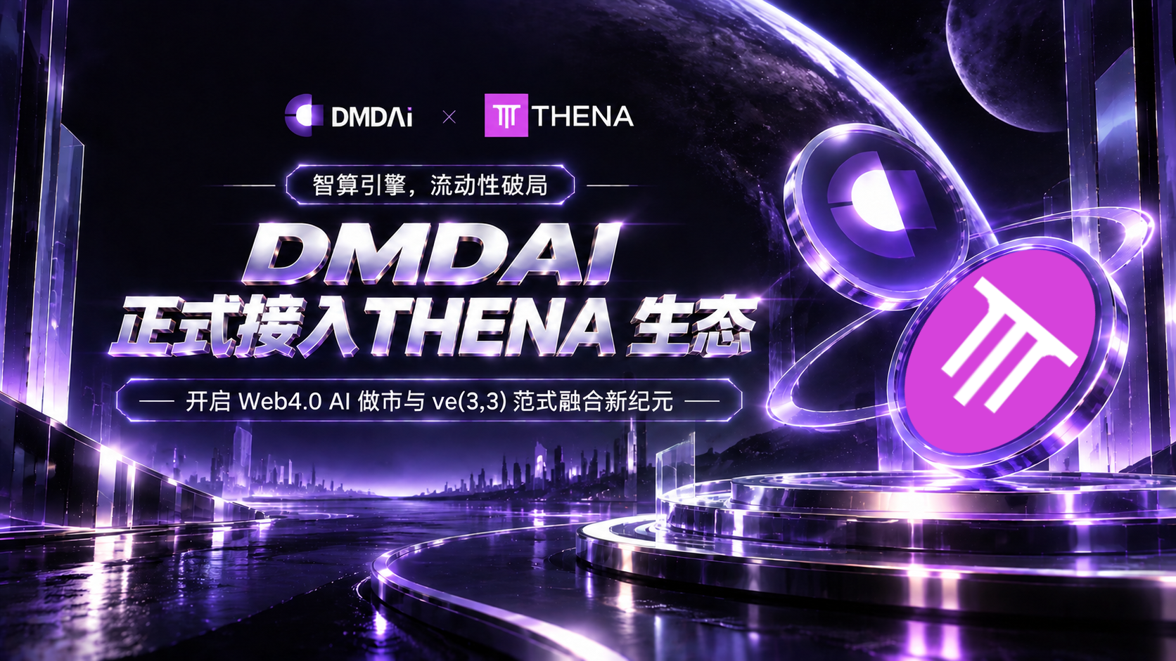 智算引擎，流动性破局：DMDAI 正式接入 THENA 生态，开启 Web4.0 AI 做市与 ve(3,3) 范式融合新纪元