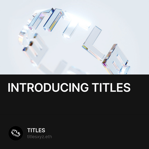 INTRODUCING TITLES