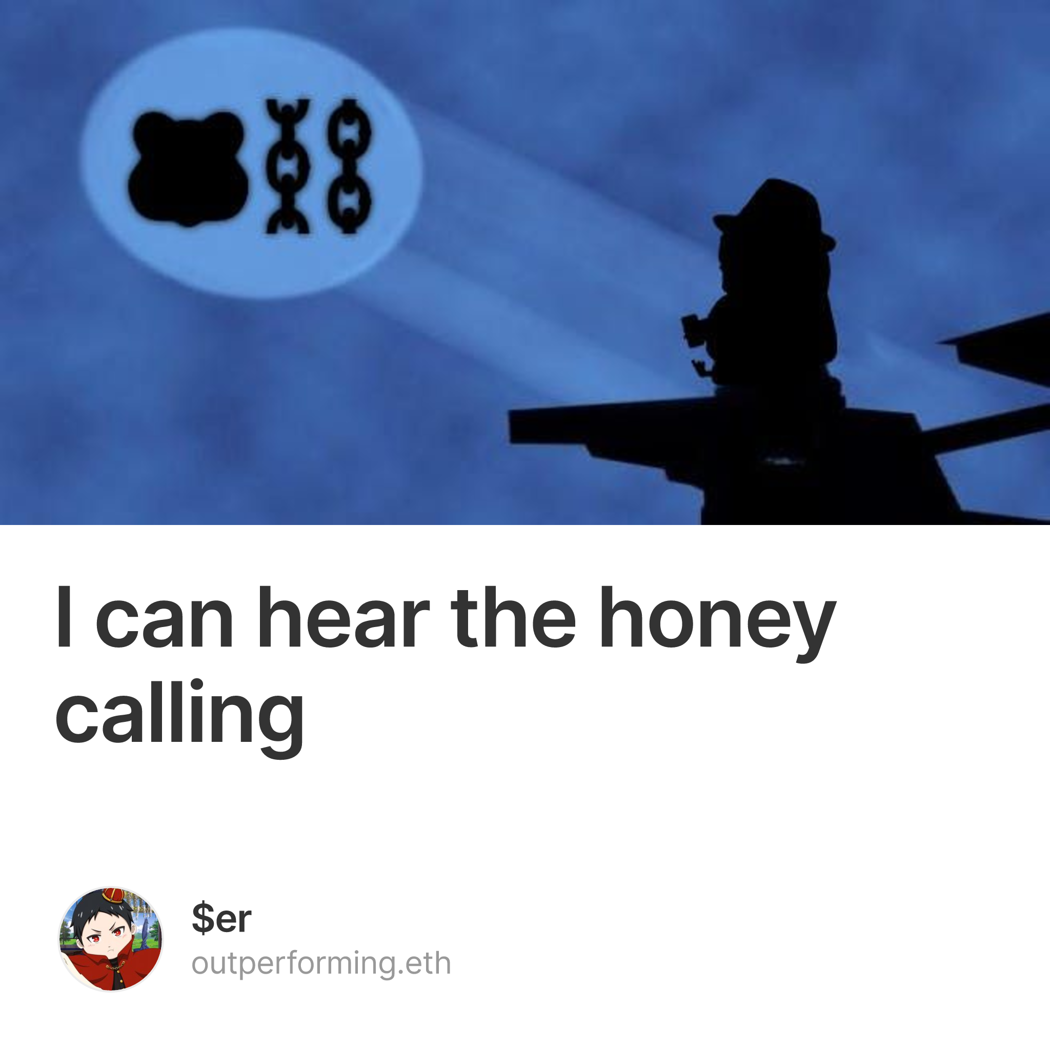 I can hear the honey calling