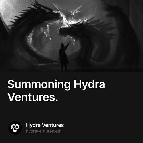 Summoning Hydra Ventures.