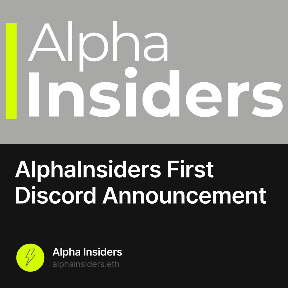 AlphaInsiders First Discord Announcement