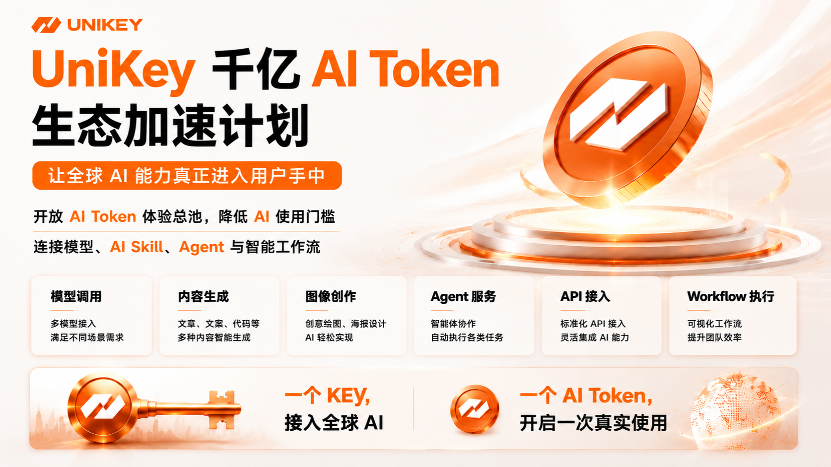 UniKey 千亿 AI Token 生态加速计划：让全球 AI 能力真正进入用户手中