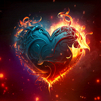 Love flaming heart collection