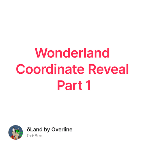 Wonderland Coordinate Reveal Part 1
