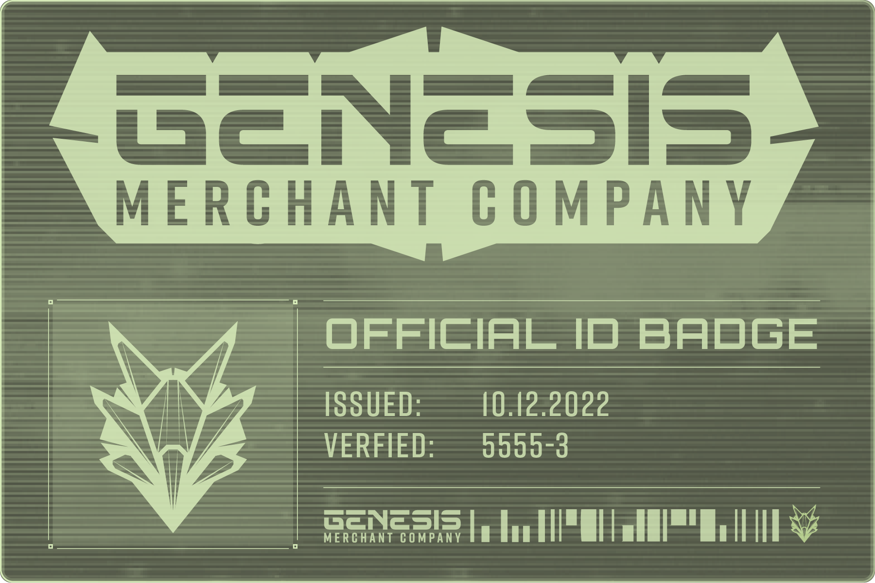 'Genesis Merchant Company Employee Badge