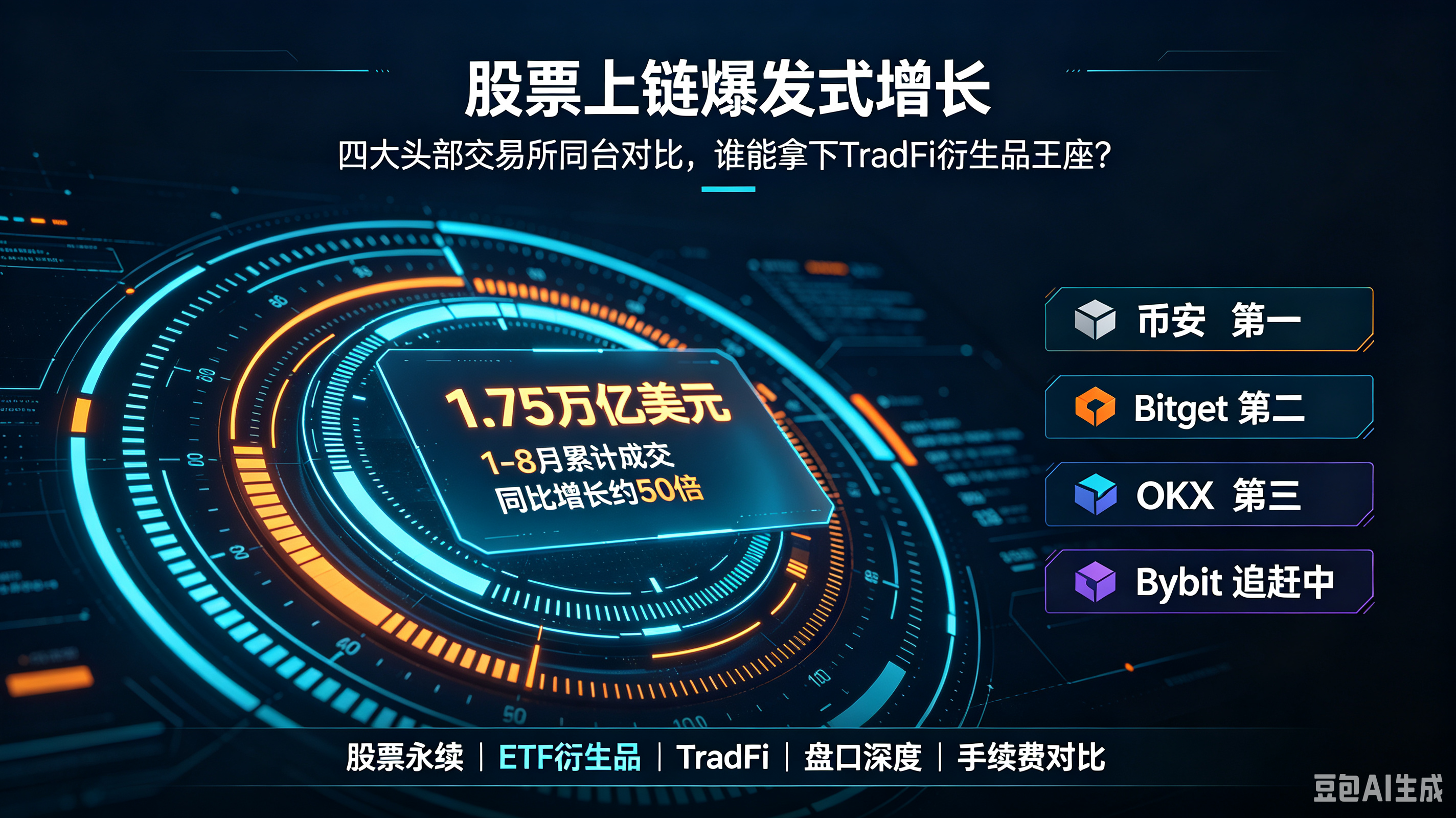 股票上链迎来爆发式增长！四大头部交易所同台比拼，谁能拿下TradFi衍生品王座