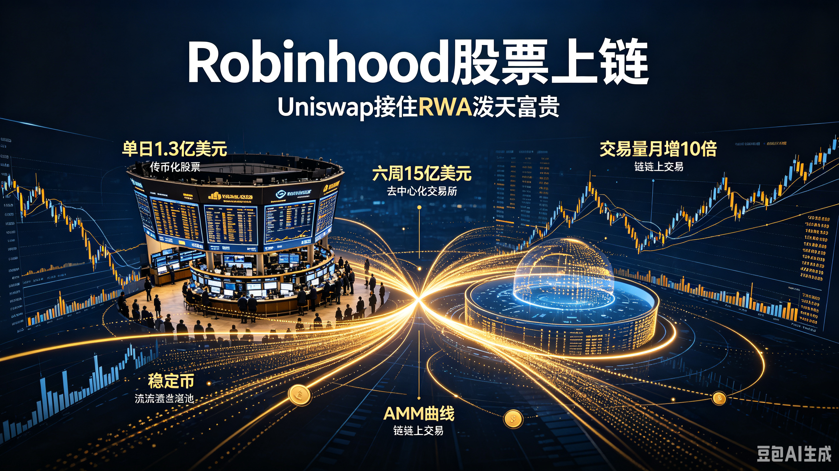 单日1.3亿、月增10倍！股票代币疯狂放量，Uniswap接住RWA时代最大泼天富贵