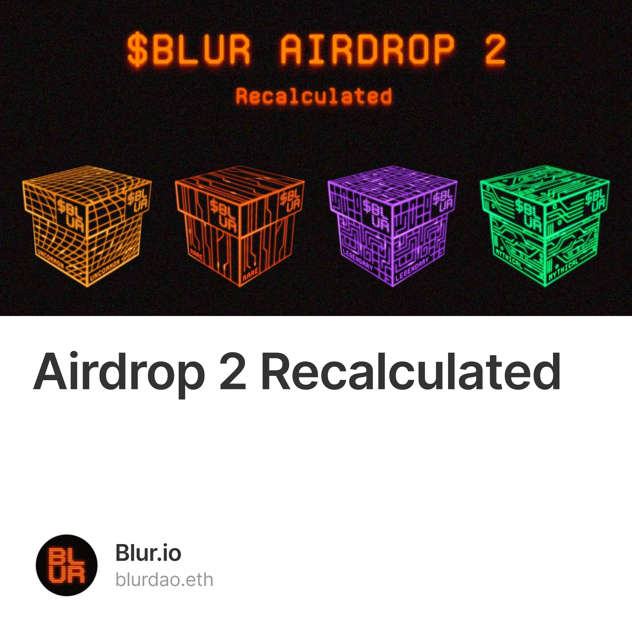 Airdrop 2 Recalculated