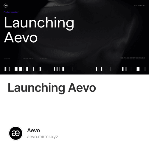 Launching Aevo