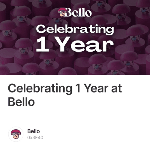 Celebrating 1 Year at Bello